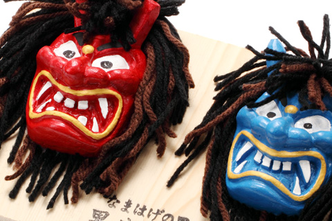 ナマハゲの壁掛け作り体験