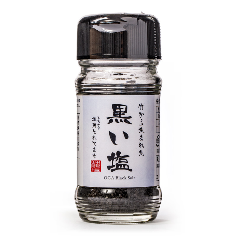 男鹿なまはげの塩 黒い塩 40g 瓶入り