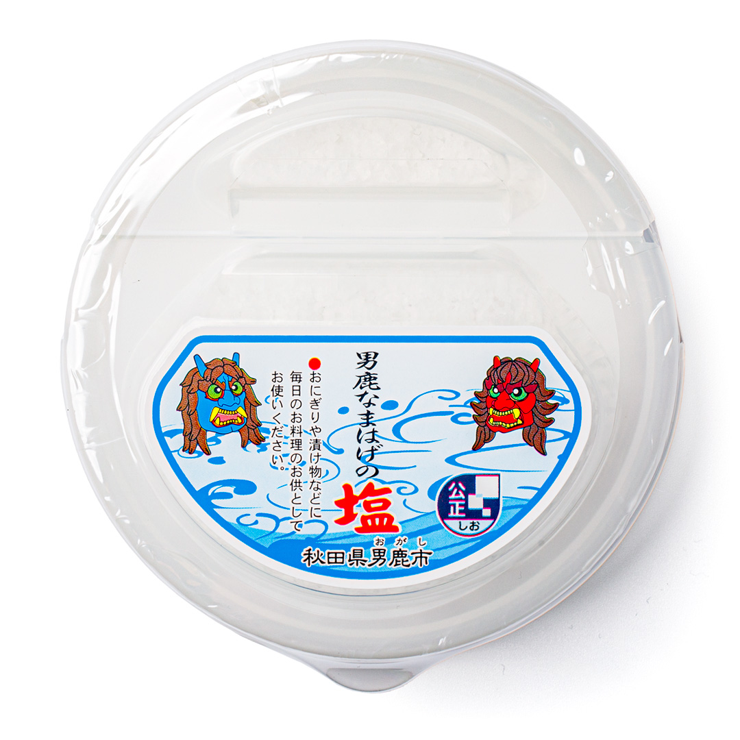 男鹿なまはげの塩 80g 丸タッパ