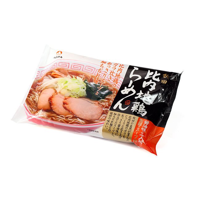 【生】秋田 比内地鶏ラーメン 醤油味 2食袋