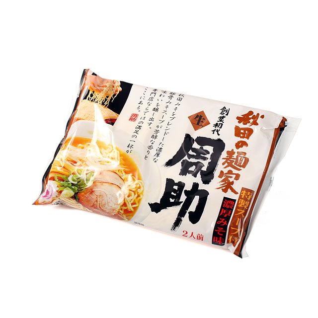 秋田の麺家「周助」 味噌味 2食袋