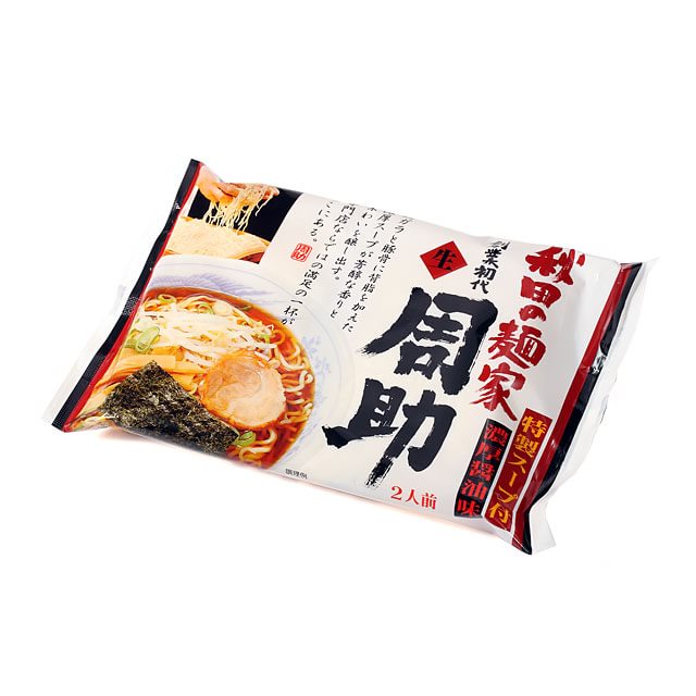 秋田の麺家「周助」 醤油味 2食袋