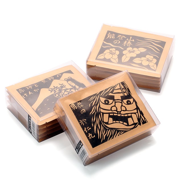 紙芝居風「男鹿の昔話」切り絵デザイン ドリップコーヒー5パックセット×3種(計15パック)