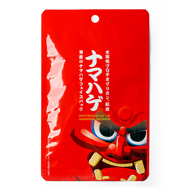 男鹿のナマハゲフェイスパック(赤) 水溶性プロテオグリカン(保湿成分)配合