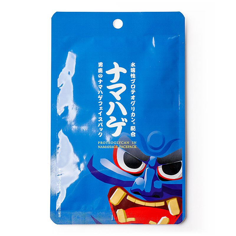 男鹿のナマハゲフェイスパック(青) 水溶性プロテオグリカン(保湿成分)配合
