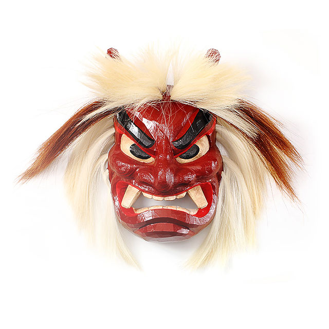 【受注生産】石川千秋作 壁掛け用なまはげ木彫り面 8号