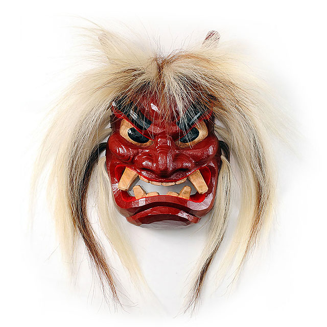 【受注生産】石川千秋作 壁掛け用なまはげ木彫り面 9号