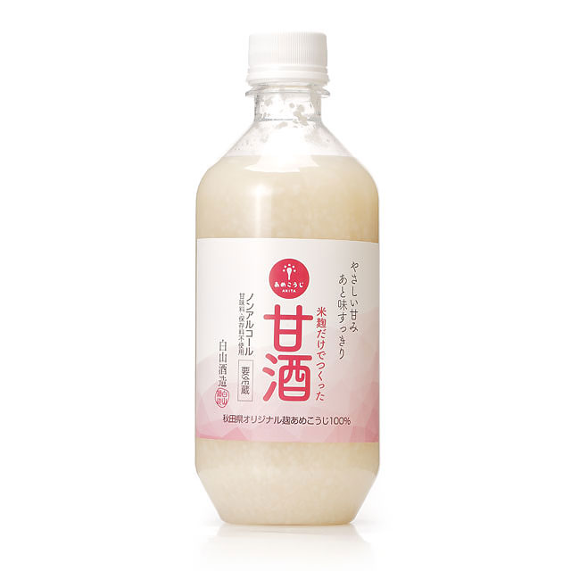 秋田県オリジナル麹「あめこうじ」でつくった甘酒 500ml