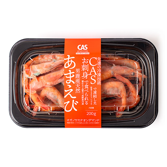【CAS凍結】先進の冷凍技術で凍結した刺身で食べられる男鹿産天然あまえび 200g