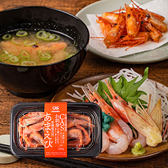 【CAS凍結】先進の冷凍技術で凍結した刺身で食べられる男鹿産天然あまえび 200g