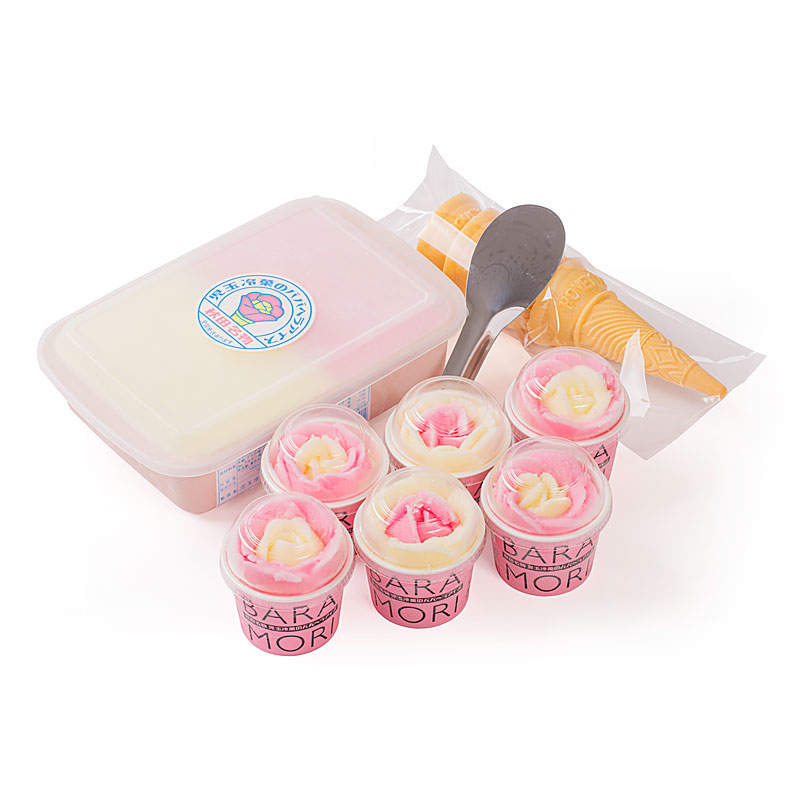 児玉冷菓のババヘラアイス&バラ盛りカップセット