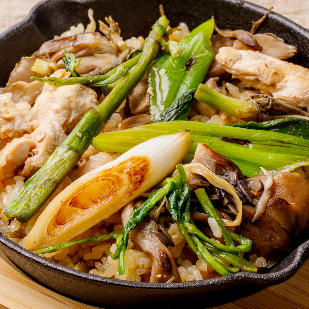 きりたんぽ味のパエリア